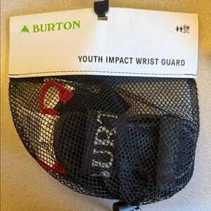 Burton Black and Red Youth Wrist Guard